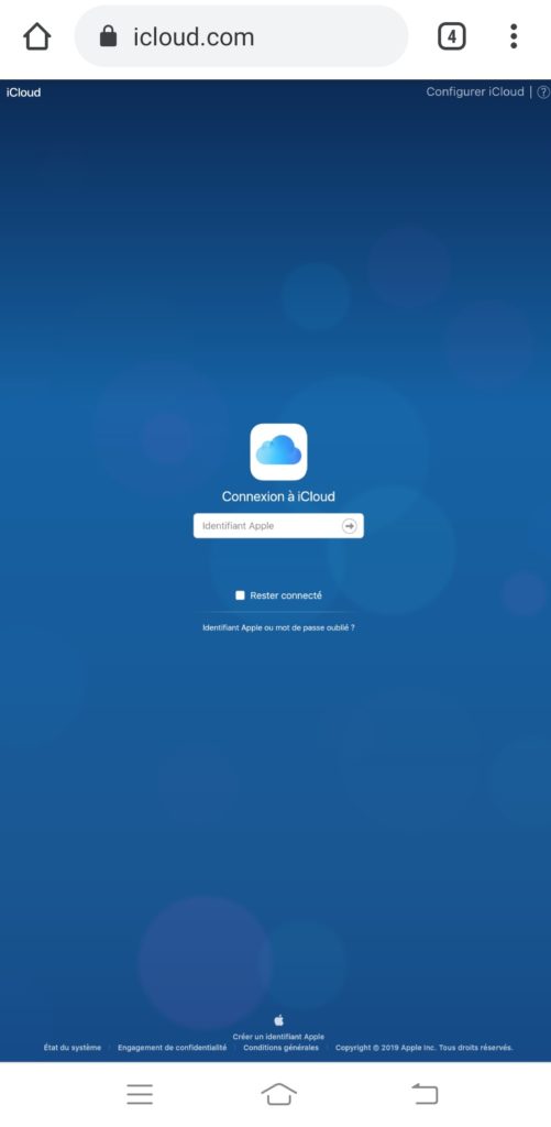 connecter compte icloud avec android