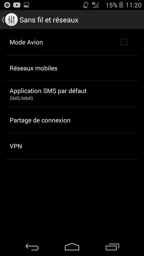 Smartphone VPN settings