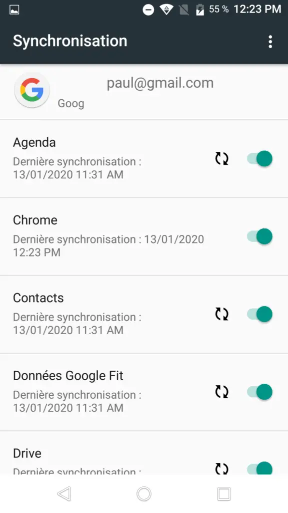 Sauvegarder ses contacts d'un téléphone Android avec un compte Google