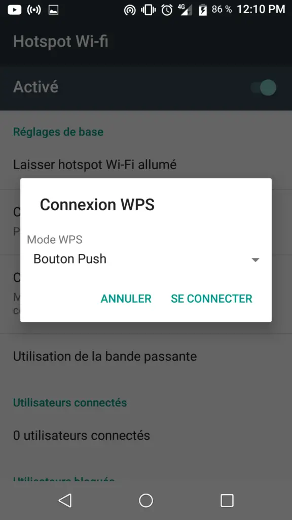 Sharing your internet connection by Wi-Fi