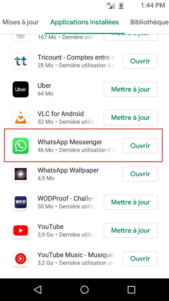 whatsapp android update