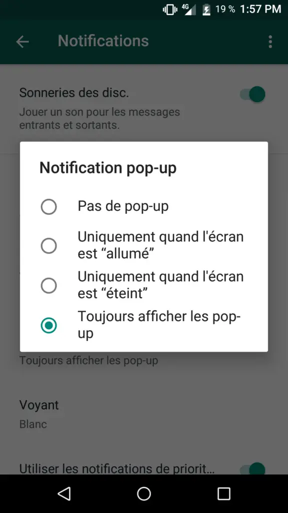 android whastapp notifications