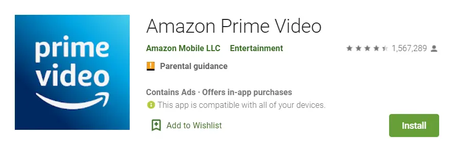 streaming amazon prime video smartphone android