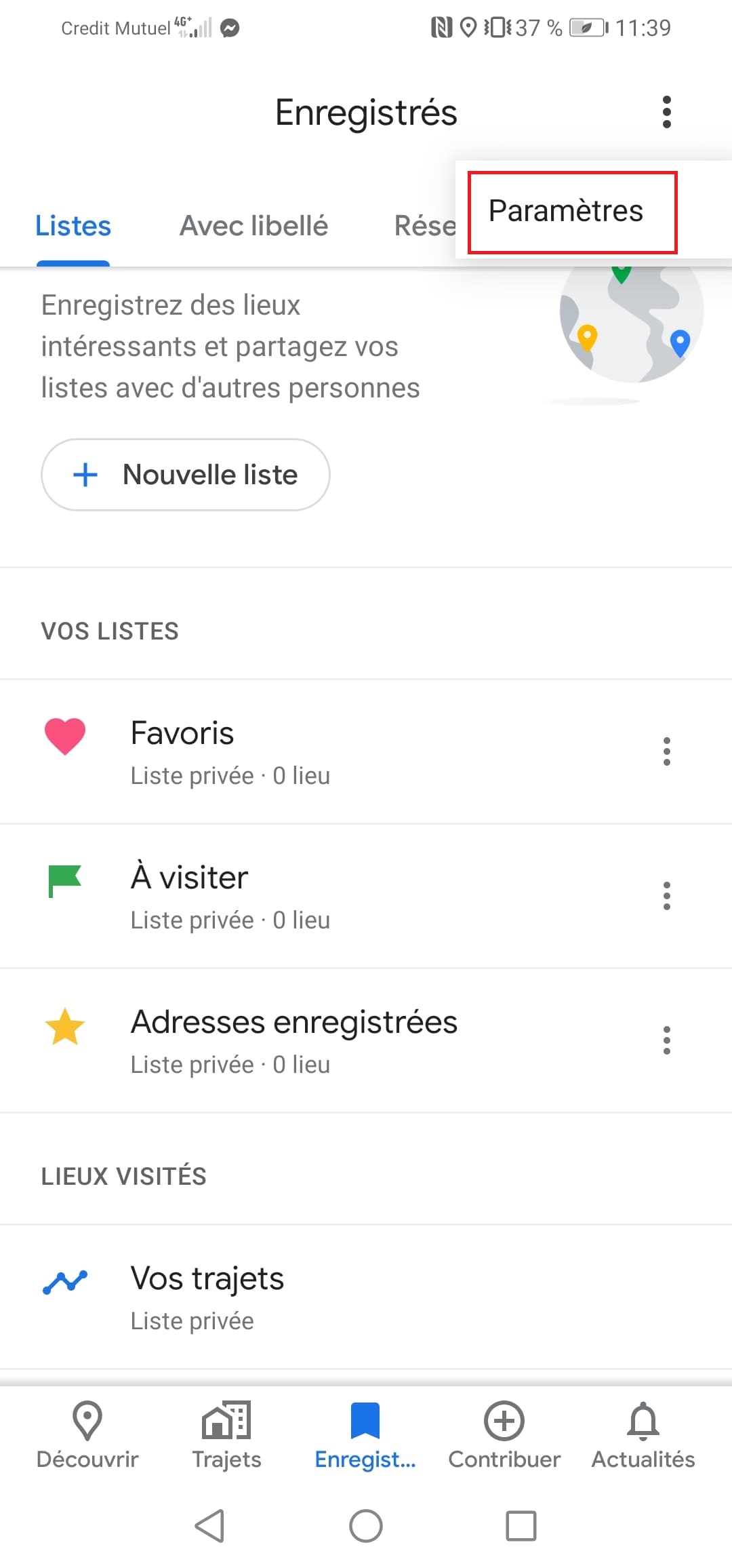 comment supprimer l'historique de recherche sur google maps