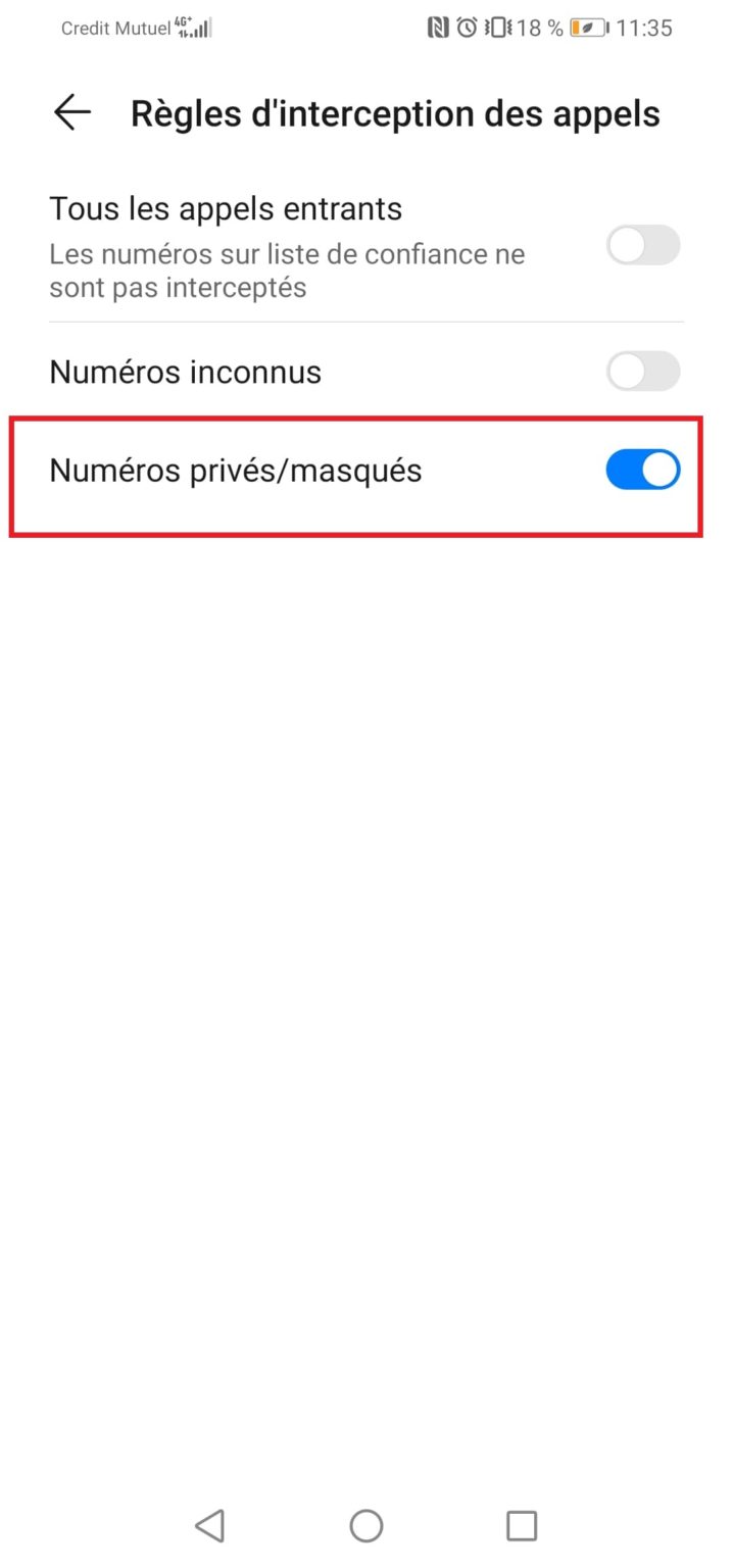 comment bloquer un numero prive sur android