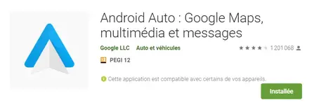 android akıllı telefon için play store android auto'dan indirmek için bağlantı