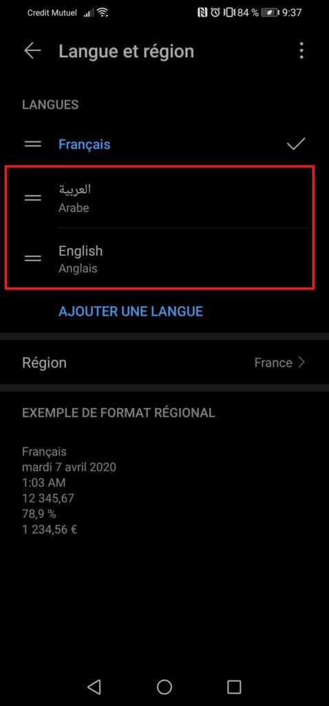 mettre en place différentes langues sur votre clavier de téléphone