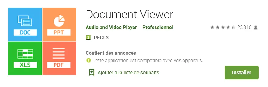 Download Document Viewer, Anwendung liest PPS-Datei auf Android