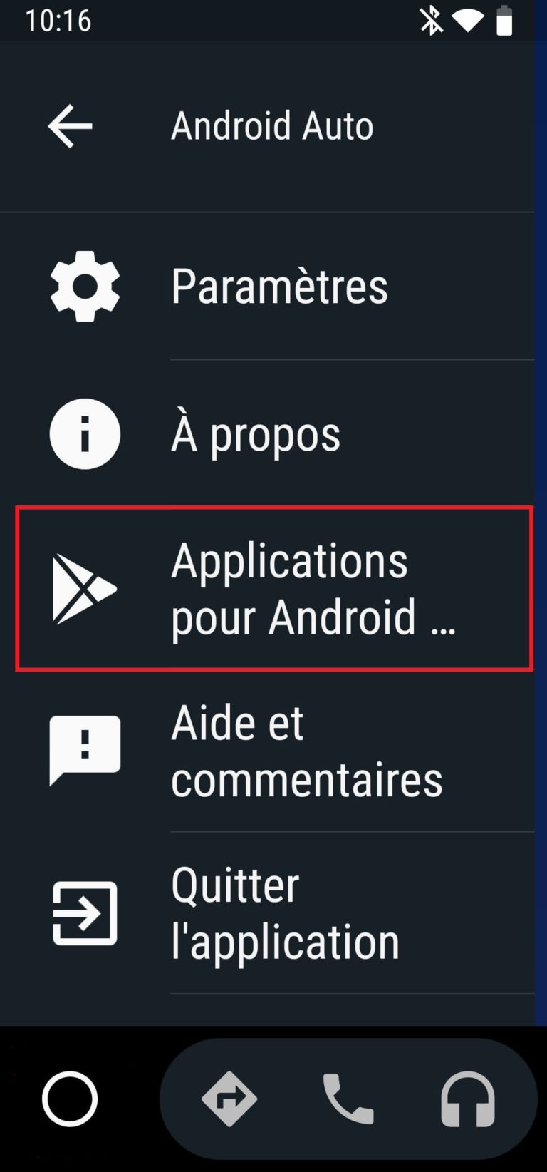 comment mettre une application sur android auto