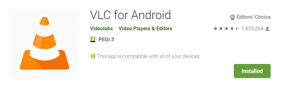 télécharger VLC pour lire fichiers MOV sur téléphone android
