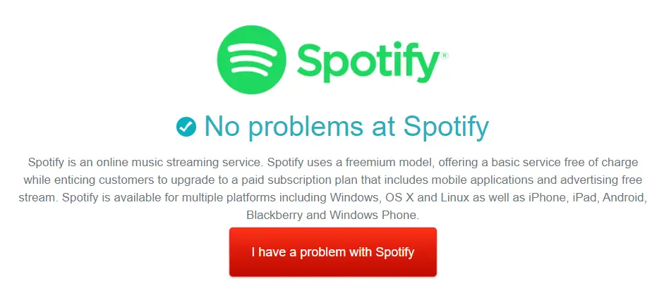 link to monitor spotify issues