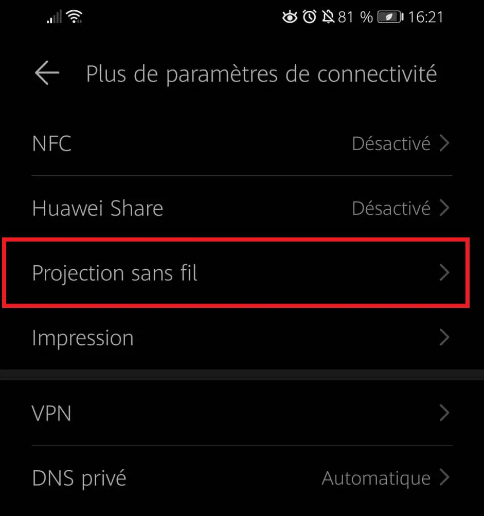 project your phone screen on the TV in direct wifi