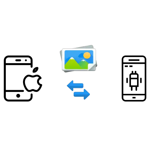 logo transfert de photos depuis iphone vers android