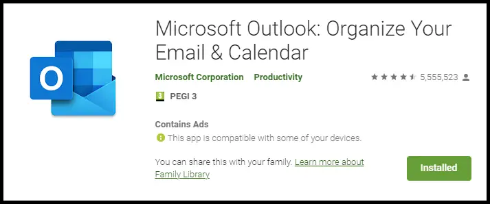 календарь синхронизирован между iphone и android с Outlook