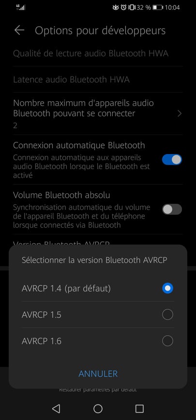 Impossible de se connecter en Bluetooth : changer le profil de connexion Bluetooth